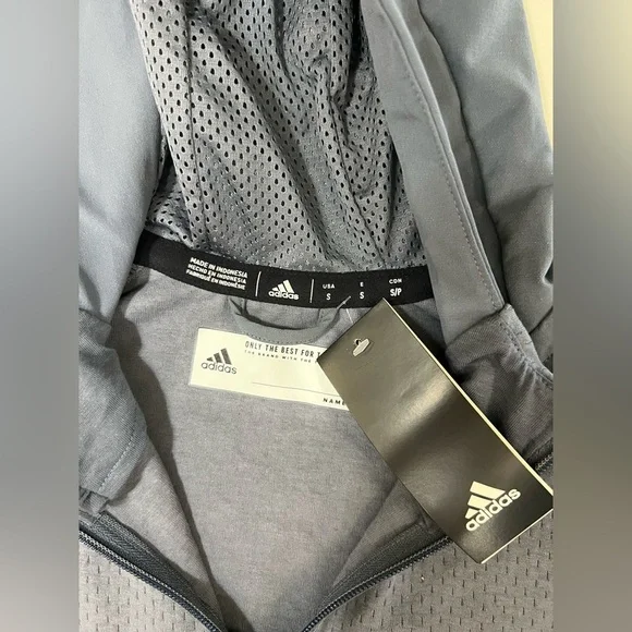 Adidas Charcoal Zip-Up Hoodie - Picture 14 of 16